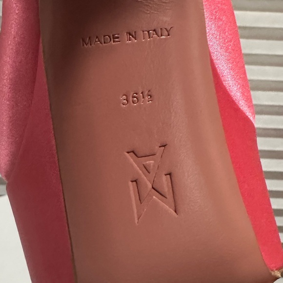 🌹AMINA MUADDI🌹 Dalida Satin Platform Mules Size: 36.5 - Picture 14 of 15